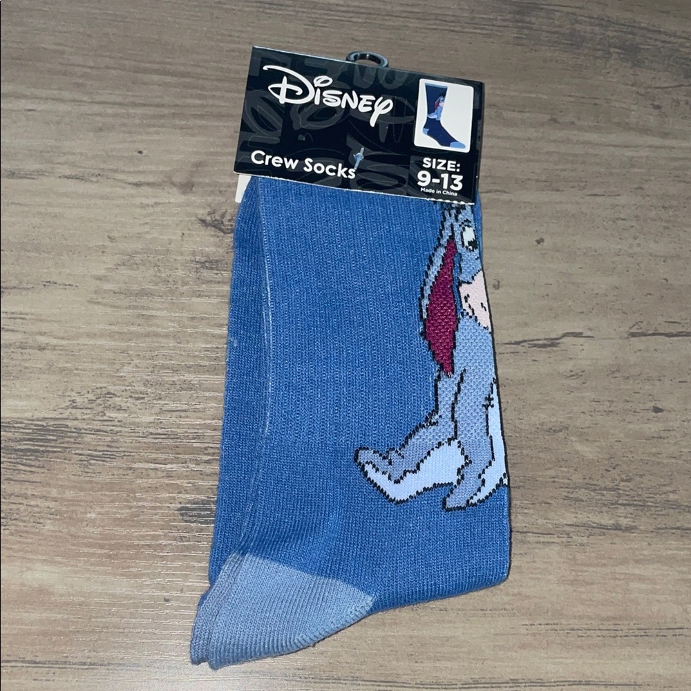 Disney Blue and Gray Eeyore Crew Socks